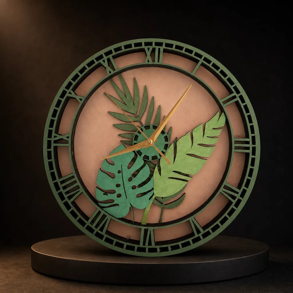 Horloge Nature, création artisanale personnalisée