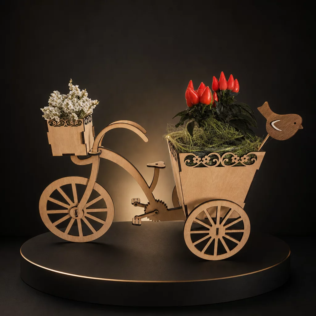 Vélo jardinière, création artisanale personnalisée