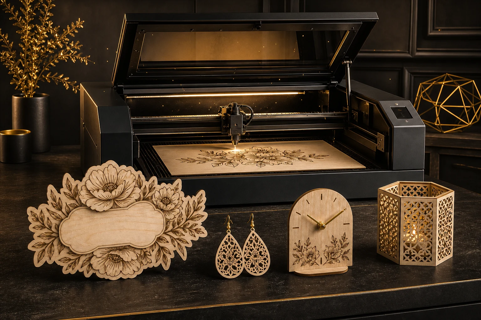 Machine de gravure et découpe laser avec créations personnalisées en bois à Audincthun